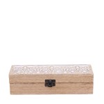 Boite à bijoux en bois naturel 25x8cm | Hashtag Déco