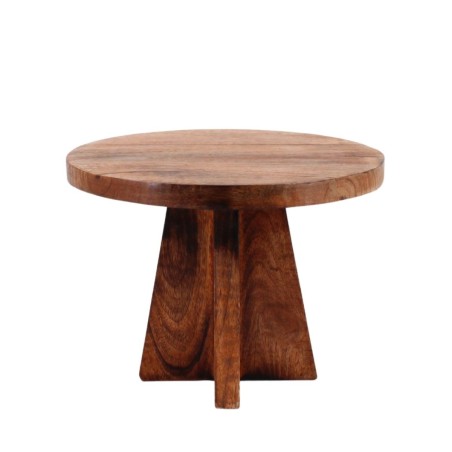 Plateau sur pied bois naturel 30cm | Hashtag Déco