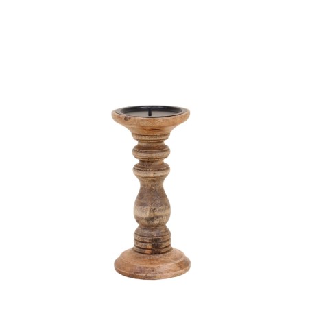 Chandelier en manguier brun 21cm élégant | Hashtag Déco