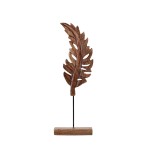 Objet déco feuille bois couleur naturelle 44cm | Hashtag Déco
