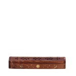Boite à encens en bois brun 30cm | Hashtag Déco