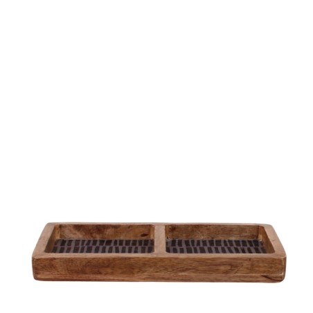 Plateau double bois naturel 30x15cm | Hashtag Déco