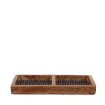 Plateau double bois naturel 30x15cm | Hashtag Déco