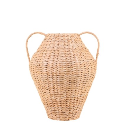 Vase en jonc de mer beige avec poignées | Hashtag Déco