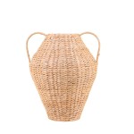 Vase en jonc de mer beige avec poignées | Hashtag Déco