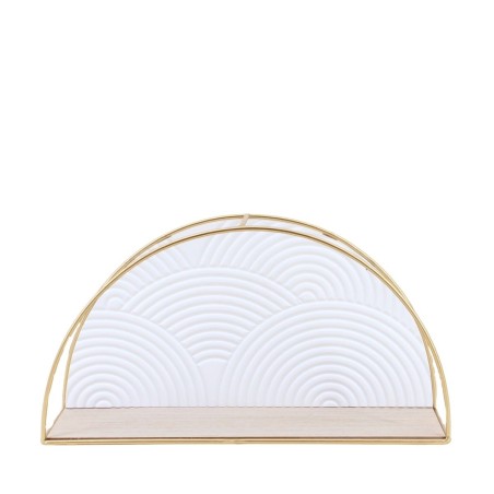 Étagère murale demi cercle bois noir 41cm | Hashtag Déco