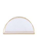 Étagère murale demi cercle bois noir 41cm | Hashtag Déco