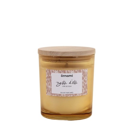 Bougie parfumée zeste d'été cire blanche 280g | Hashtag Déco