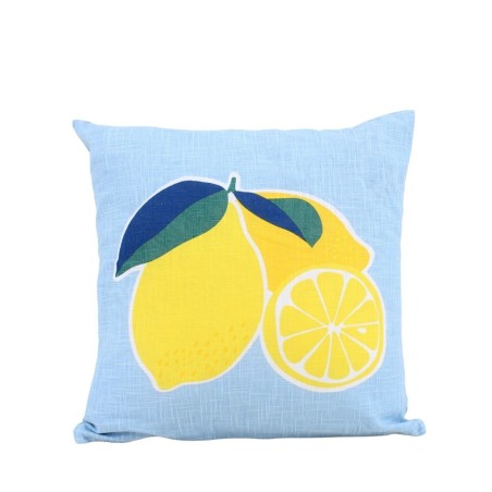 Coussin extérieur citron jaune coton 40x40cm | Hashtag Déco