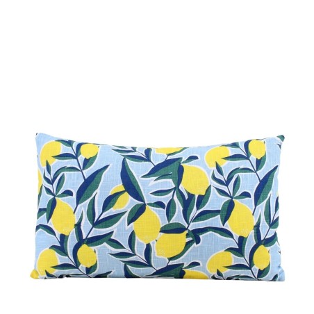 Coussin extérieur citron coton jaune 30x50cm | Hashtag Déco