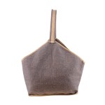 Panier rangement bûches tissu gris | Hashtag Déco