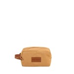 Trousse de toilette camel en coton 23x14cm | Hashtag Déco