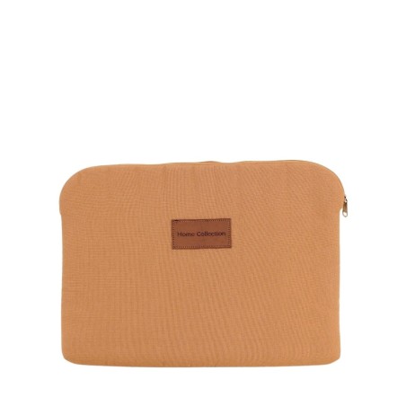 Pochette ordinateur tissu camel 39x28cm | Hashtag Déco