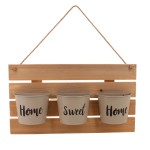 Set 3 cache-pots muraux bois et métal | Hashtag Déco