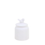 Pot avec couvercle céramique blanche 15cm | Hashtag Déco