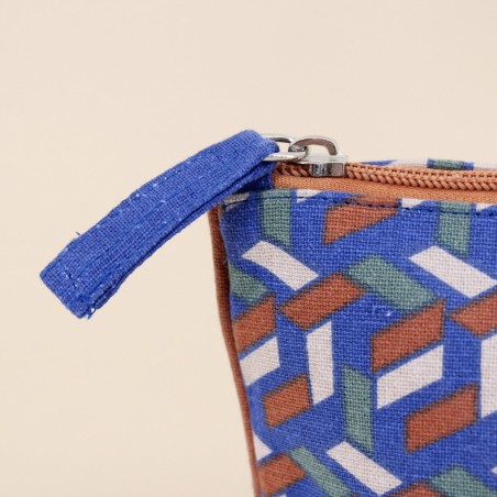 Trousse en coton bleue élégante et pratique | Hashtag Déco