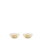Lot de 2 bougeoirs verre métal doré | Hashtag Déco
