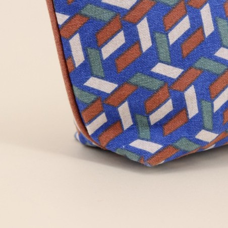 Trousse en coton bleue élégante et pratique | Hashtag Déco