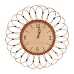 Horloge en rotin naturel 60cm | Hashtag Déco