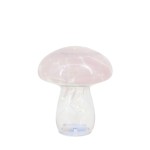 Lampe LED champignon verre rose 18cm | Hashtag Déco
