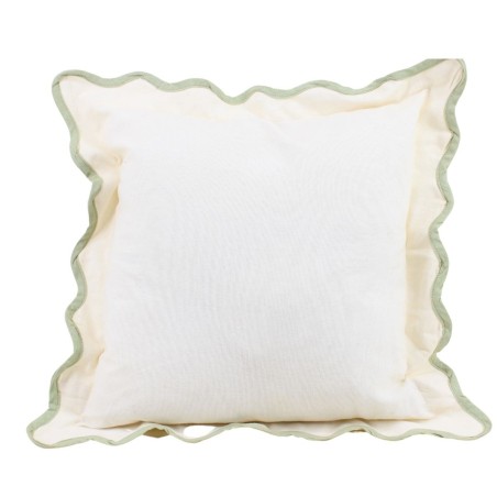 Coussin beige coton vagues 40x40 cm | Hashtag Déco