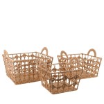 Set de 3 paniers tressés naturels beige | Hashtag Déco