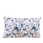 Coussin imprimé floral coton bleu 30x50cm | Hashtag Déco