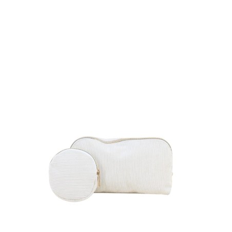 Set de 2 trousses velours côtelé beige | Hashtag Déco