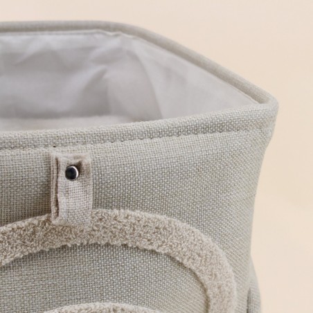 Cube de rangement tissu reliefs 31x31cm