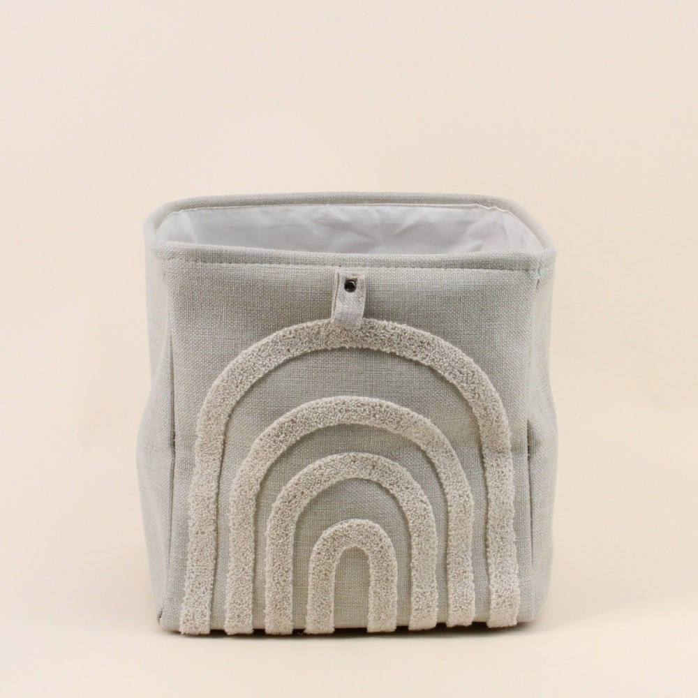 Cube de rangement tissu reliefs 31x31cm