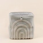 Cube de rangement tissu reliefs 31x31cm