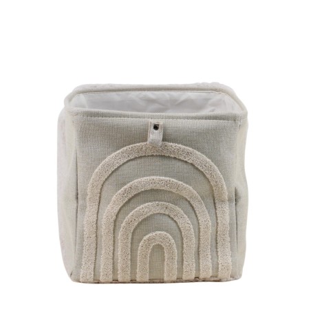 Cube de rangement tissu reliefs 31x31cm