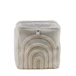 Cube de rangement tissu reliefs 31x31cm