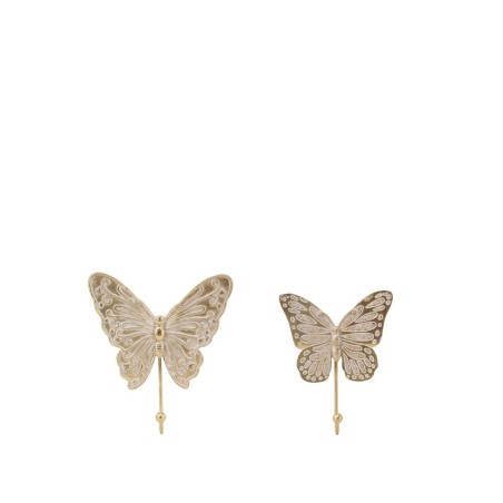 Set de 2 patères papillons dorés en métal | Hashtag Déco