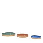 Set de 3 plateaux ronds bois colorés originaux | Hashtag Déco