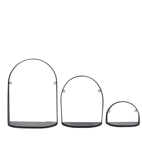 Set de 3 étagères murales métal noir | Hashtag Déco