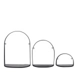 Set de 3 étagères murales métal noir | Hashtag Déco