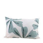 Coussin imprimé feuillage coton vert 40x60 cm | Hashtag Déco