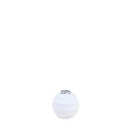 Bougeoir rond résine blanche 7cm | Hashtag Déco