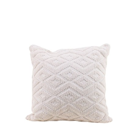 Coussin en tissu beige losanges 40x40 cm | Hashtag Déco