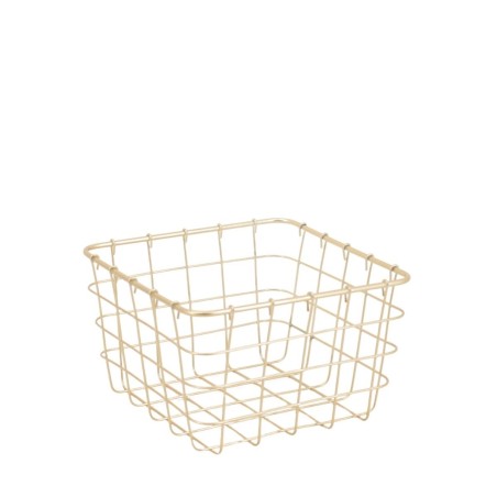 Panier en métal doré 15x15cm élégant | Hashtag Déco