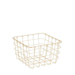 Panier en métal doré 15x15cm élégant | Hashtag Déco