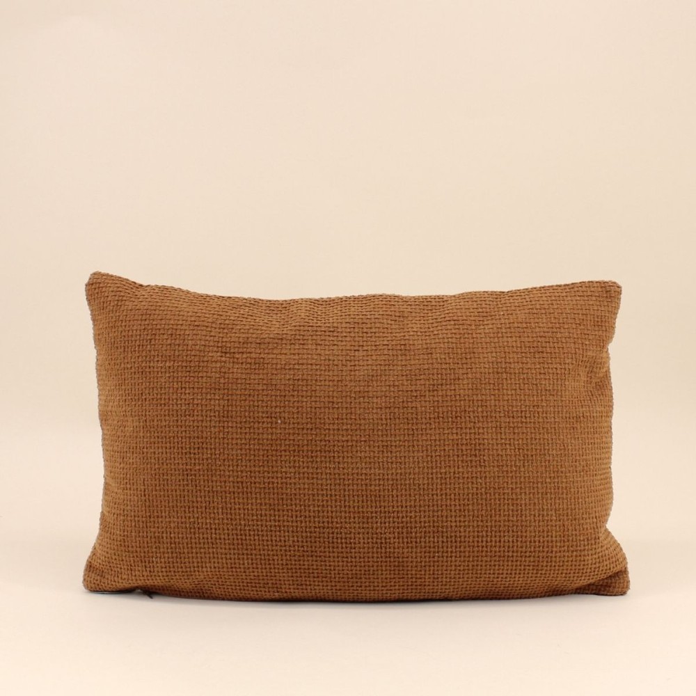 Coussin texturé coton beige 30x50cm | Hashtag Déco