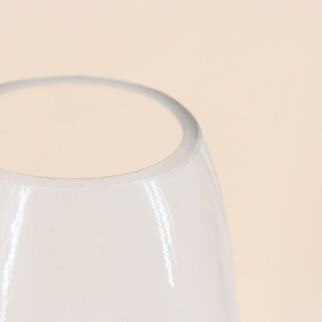 Vase visage en verre transparent 24cm | Hashtag Déco