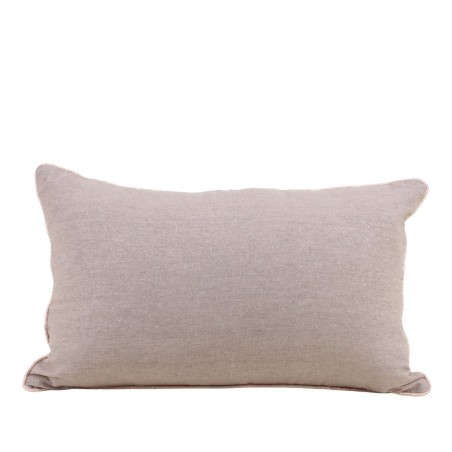 Coussin rectangulaire taupe en tissu 30x50cm | Hashtag Déco