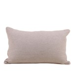 Coussin rectangulaire taupe en tissu 30x50cm | Hashtag Déco