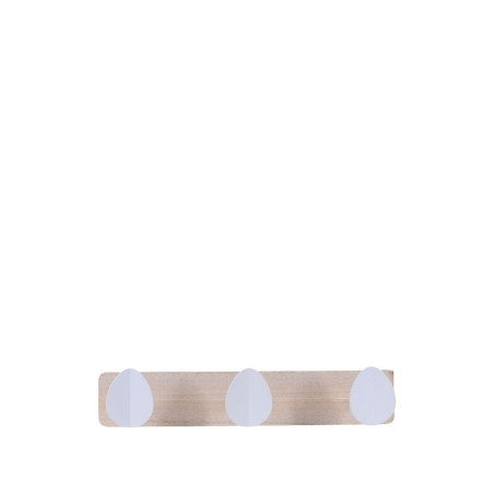 Porte manteau bois blanc 32cm, style élégant | Hashtag Déco