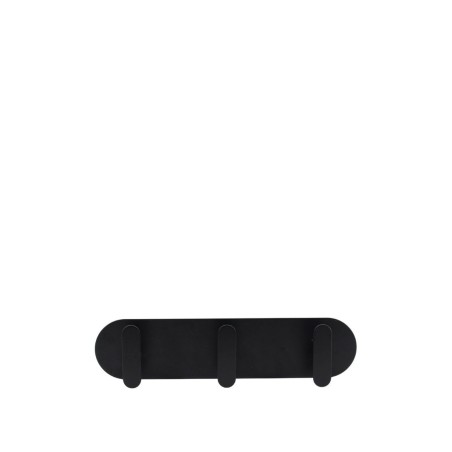 Patère 3 têtes métal noir 30cm | Hashtag Déco