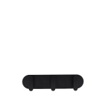 Patère 3 têtes métal noir 30cm | Hashtag Déco
