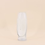 Vase visage en verre transparent 24cm | Hashtag Déco